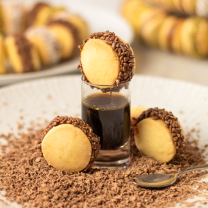 Alfajor com granulado belga